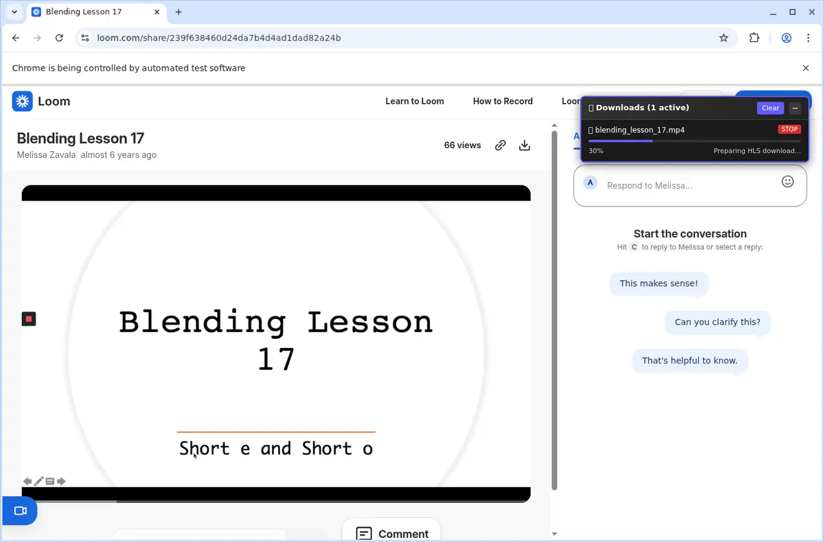 Loom Video Downloader browser extension screenshot 7
