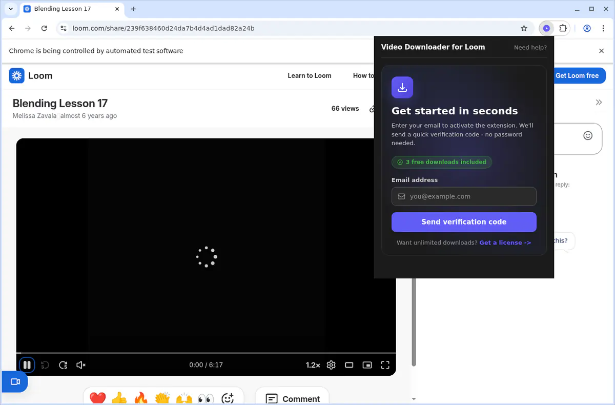 Loom Video Downloader browser extension screenshot 10